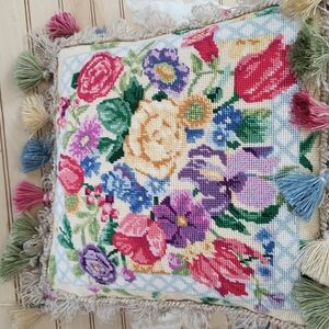 Needlepoint Accent Pillow